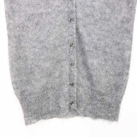 J. Crew Cardigan Womens Size Small Gray Mohair Wool Blend Business Button Up - Picture 4 of 13